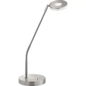 Kovová LED stmívatelná stolní lampa ve stříbrné barvě (výška 60 cm) Dent – Fischer & Honsel