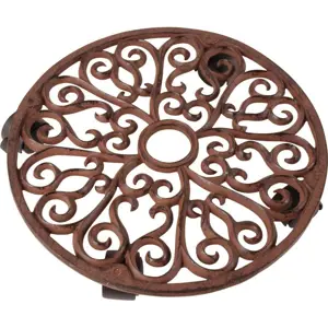 Produkt Kovový pojízdný podstavec pod květináč ø 34,5 cm Ornament – Esschert Design