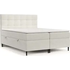 Krémová boxspring postel s úložným prostorem 160x200 cm Urbaneo – Maison de Rêve