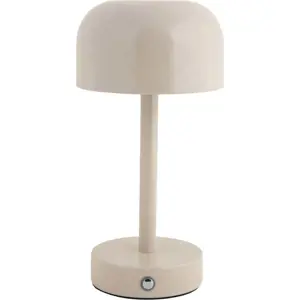 Krémová LED stolní lampa s kovovým stínidlem (výška 24,5 cm) James – Leitmotiv