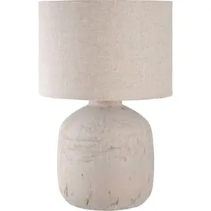 Krémová stolní lampa s textilním stínidlem (výška 46,5 cm) Bilby – House Nordic