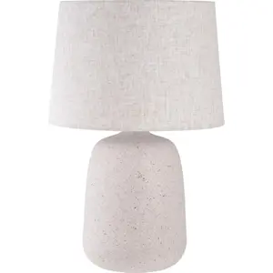 Krémová stolní lampa s textilním stínidlem (výška 47 cm) Croft – House Nordic