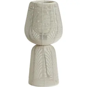 Krémová stolní lampa (výška 42 cm) Aboso – Light & Living