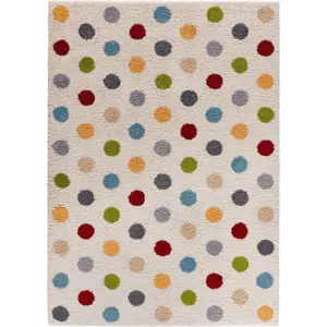 Krémový koberec 133x190 cm Norge Dots – Universal