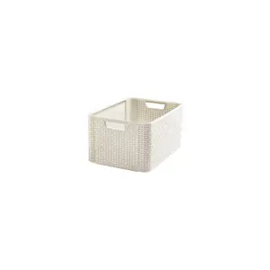 Krémový plastový úložný box 29x39x17 cm Style – Curver