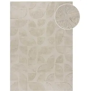 Krémový ručně tkaný bavlněný koberec 120x170 cm Ada Arch Geo – Flair Rugs