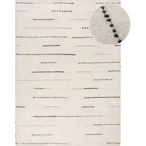 Krémový ručně tkaný vlněný koberec 200x290 cm Dottie Linear – Flair Rugs