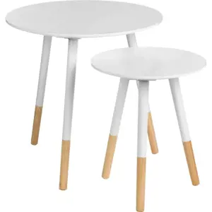 Produkt Kulaté odkládací stolky v sadě 2 ks Viborg – Premier Housewares