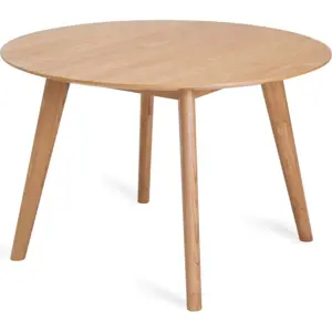 Kulatý jídelní stůl v dekoru dubu ø 115 cm Rho – Unique Furniture