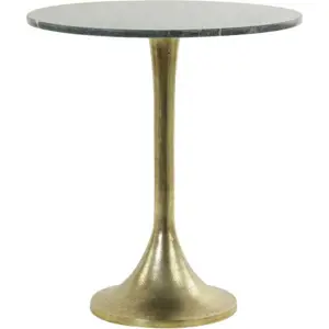 Produkt Kulatý odkládací stolek s deskou v dekoru mramoru ø 48 cm Rickerd – Light & Living