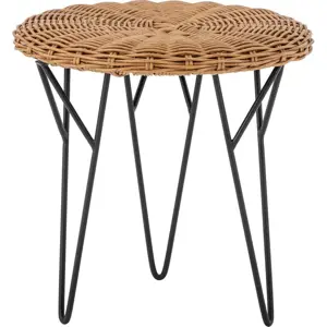 Produkt Kulatý odkládací stolek z umělého ratanu ø 46 cm Roccas – Bloomingville