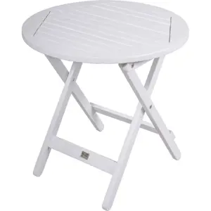 Kulatý zahradní odkládací stolek z eukalyptového dřeva ø 50 cm Mesa – Garden Pleasure