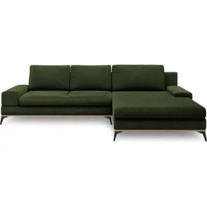 Produkt Lahvově zelená rozkládací rohová pohovka Windsor & Co Sofas Planet, pravý roh
