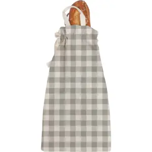 Látková taška na pečivo Really Nice Things Linen Bread Bag Grey Vichy