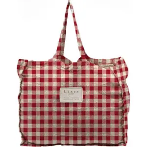 Látková taška Really Nice Things Linen Bag Red Vichy