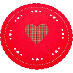 Látkové prostírání ø 30 cm Christmas Heart – Casa Selección