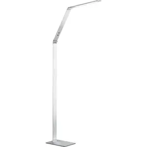 LED stmívatelná stojací lampa ve stříbrné barvě (výška 133 cm) Geri – Fischer & Honsel