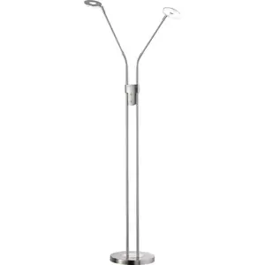 LED stmívatelná stojací lampa ve stříbrné barvě (výška 150 cm) Dent – Fischer & Honsel