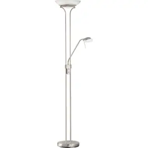 LED stmívatelná stojací lampa ve stříbrné barvě (výška 182 cm) Pool – Fischer & Honsel