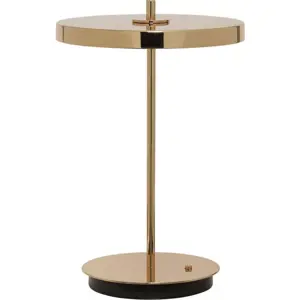 Produkt LED stmívatelná stolní lampa ve zlaté barvě s kovovým stínidlem (výška 31 cm) Asteria Move – UMAGE