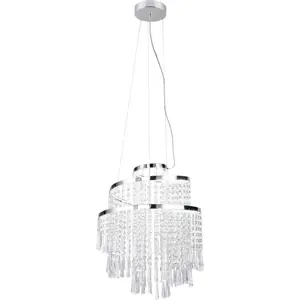 LED závěsné svítidlo ve stříbrné barvě ø 38 cm Pomp – Trio