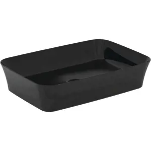 Leskle černé keramické umyvadlo 55x38 cm Ipalyss – Ideal Standard