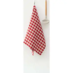 Lněná utěrka 45x65 cm Red Gingham – Linen Tales