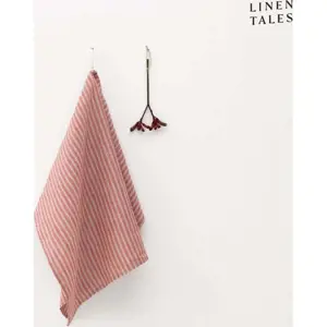 Lněná utěrka 45x65 cm Red Natural Stripes – Linen Tales