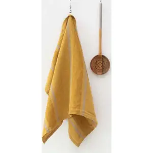 Lněná utěrka 65x65 cm Amber Bronze Stripes – Linen Tales