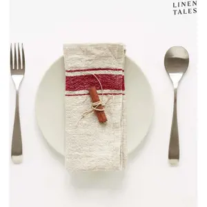 Produkt Lněné ubrousky v sadě 2 ks Red Stripe Vintage – Linen Tales