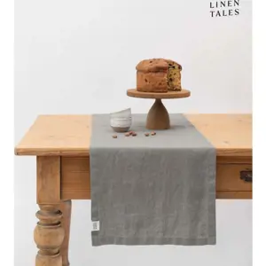 Lněný běhoun na stůl 40x200 cm Khaki – Linen Tales