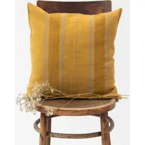 Produkt Lněný povlak na polštář 40x40 cm Amber Bronze Stripes – Linen Tales