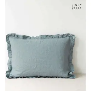 Lněný povlak na polštář 40x40 cm Blue Fog – Linen Tales