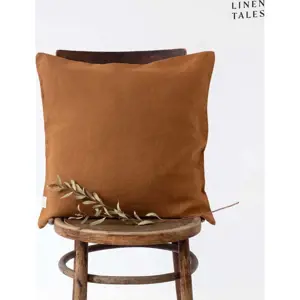 Lněný povlak na polštář 40x40 cm Hazelnut – Linen Tales