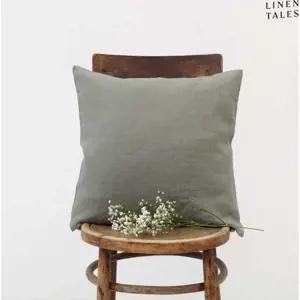 Lněný povlak na polštář 40x40 cm Khaki – Linen Tales