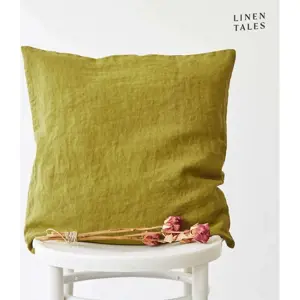 Produkt Lněný povlak na polštář 45x45 cm Moss Green – Linen Tales