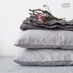 Lněný povlak na polštář 80x80 cm Light Grey – Linen Tales