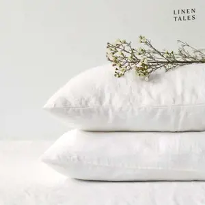 Lněný povlak na polštář 80x80 cm White – Linen Tales