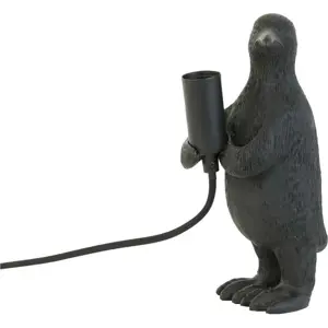 Matně černá stolní lampa (výška 24 cm) Penguin – Light & Living