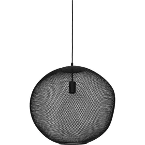 Produkt Matně černé závěsné svítidlo s kovovým stínidlem ø 50 cm Reilley – Light & Living