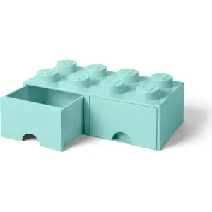 Mentolově zelený úložný box se dvěma šuplíky LEGO®