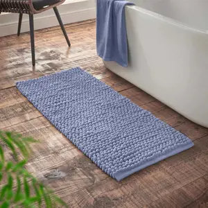 Produkt Modrá koupelnová předložka 50x120 cm Aspen Bobble – Bianca