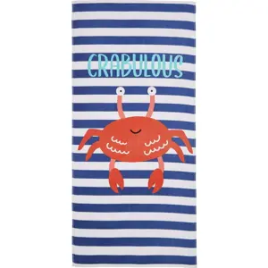 Produkt Modrá plážová osuška 160x76 cm Crabulous - Catherine Lansfield