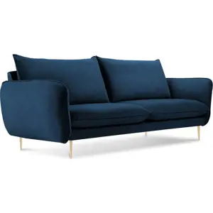 Produkt Modrá sametová pohovka Cosmopolitan Design Florence, 160 cm