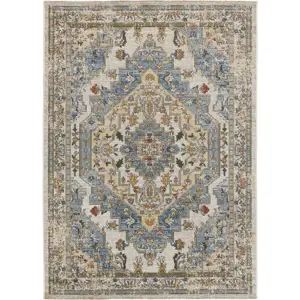 Produkt Modro-béžový venkovní koberec 80x150 cm Luna Blue – Universal