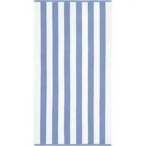 Modro-bílá bavlněná osuška 70x120 cm Stripe Jacquard – Bianca
