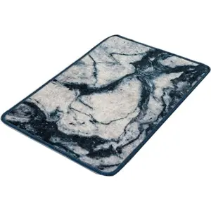 Produkt Modro-bílá koupelnová předložka s motivem mramoru Foutastic Marble, 60 x 40 cm
