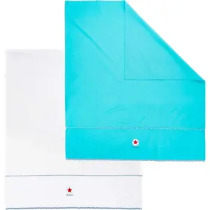 Produkt Modro-bílá sada 2 dětských prostěradel Tiseco Home Studio, 80 x 100 cm