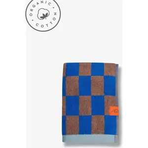 Produkt Modro-hnědý ručník z bio bavlny 50x90 cm Retro – Mette Ditmer Denmark