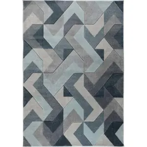 Modro-šedý koberec Flair Rugs Aurora, 120 x 170 cm